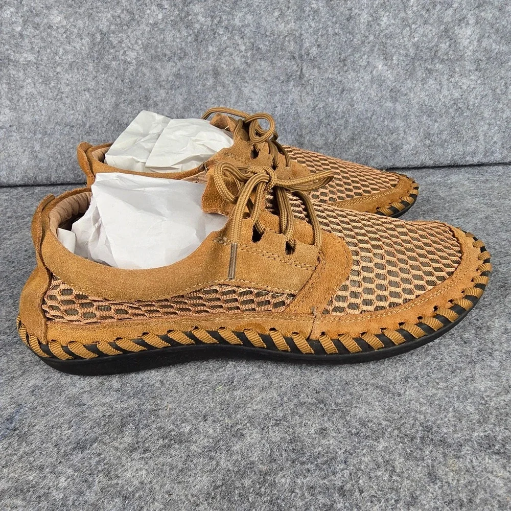 Louechy Zayton Men 12 EU 46 Brown Mesh Water Shoes Hiking Loafers Camp Moccasins